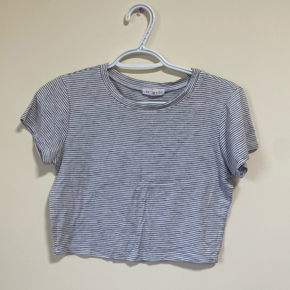 White/Black Striped Tee